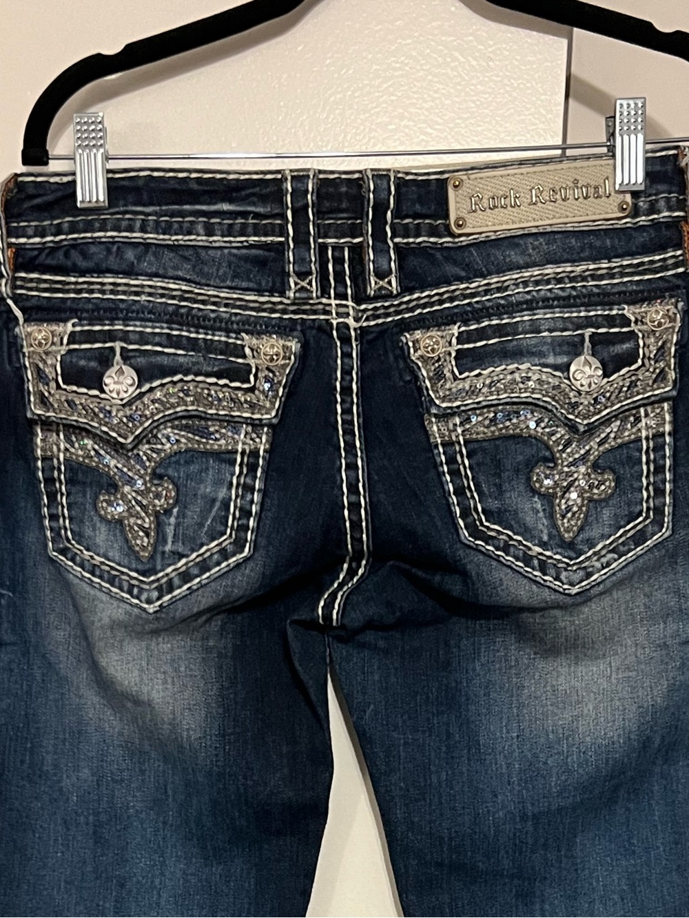 Rock Revival Ginger Easy Fit Jeans 28x30 Bootcut Thick Stitch Western Denim - Picture 3 of 16